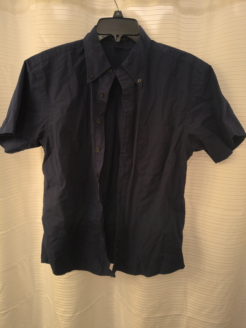 Port Authority Navy Short-Sleeve Button-Down Shirt